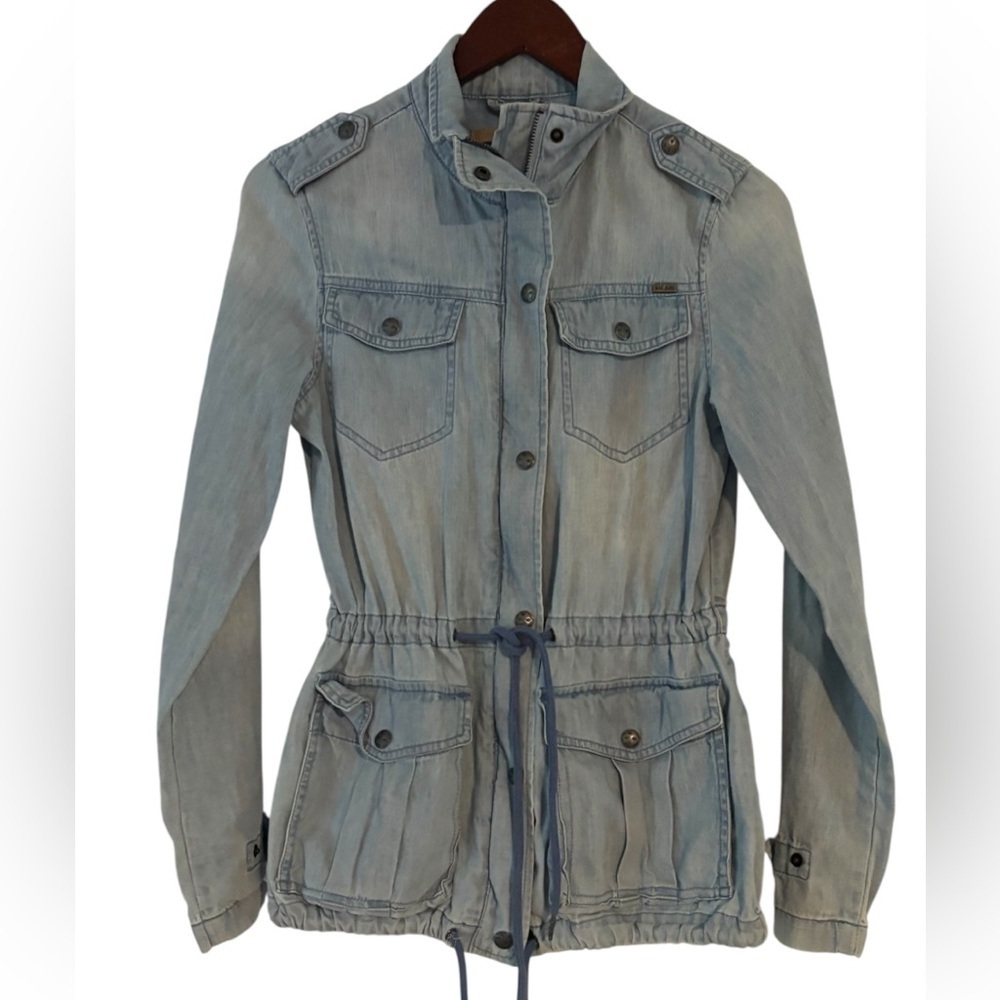 Max Jeans Peplum Jean Jacket